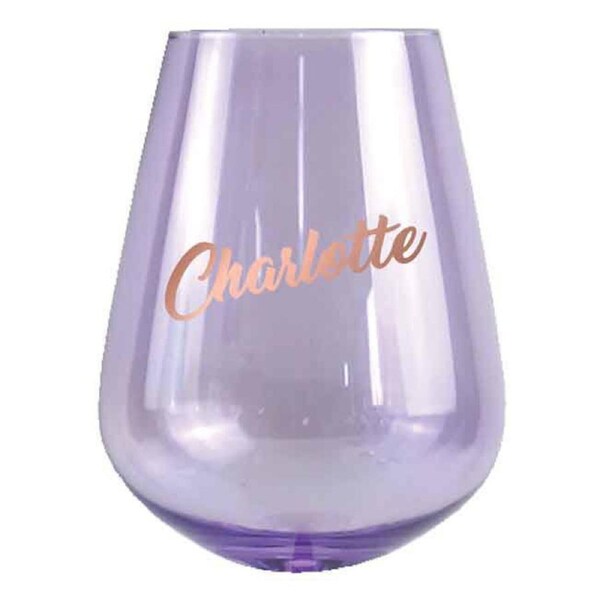 2pc Charlotte Stemless 13cm/600ml Wine Glass Cocktail Party Drinking Tumbler Set
