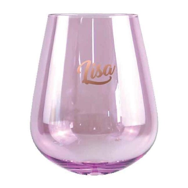 2pc Lisa Stemless 13cm/600ml Wine Glass Cocktail Party Drinking Tumbler Set