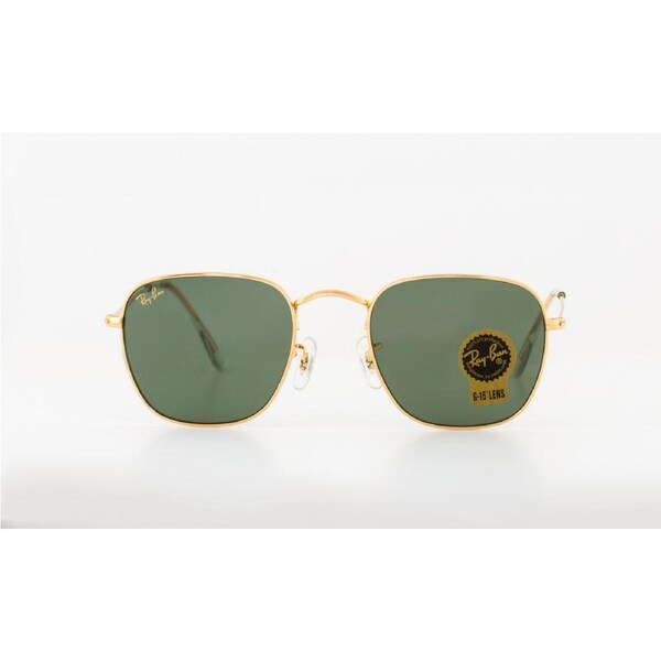 Ray-Ban Frank Vintage Frame Square Sunglasses (Gold/Green)