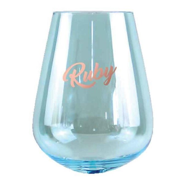 2pc Ruby Stemless 13cm/600ml Wine Glass Cocktail Party Drinking Tumbler Set