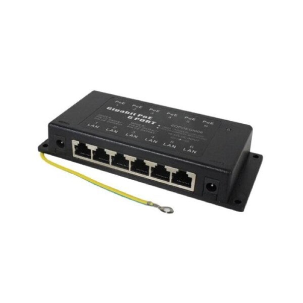 Poe World 6 Port Gigabit Midspan Mode A Plus B Poe Injector
