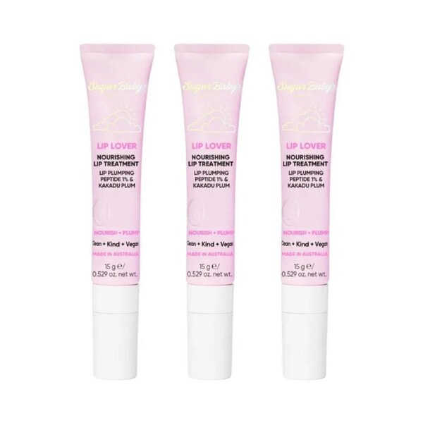 3 x SugarBaby Lip Lover Nourishing Lip Treatment 15g
