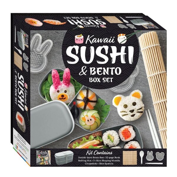 Hinkler Explore Kawaii Sushi & Bento Box Recipe Book and Making Kit Set