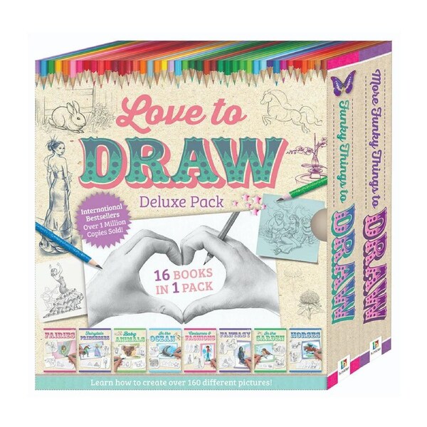 Kaleidoscope Love to Draw Binder Deluxe Pack Instruction Guide Drawing Book