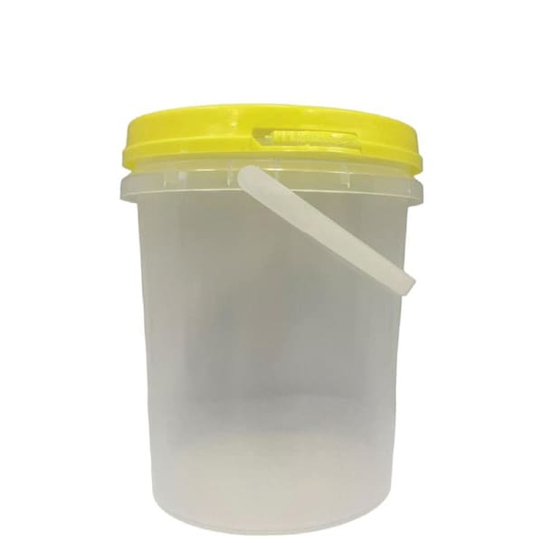 Bulk 10 x 1.2L Honey Bucket with Lid - 1.5Kg Clear Tamper Proof Plastic Tub
