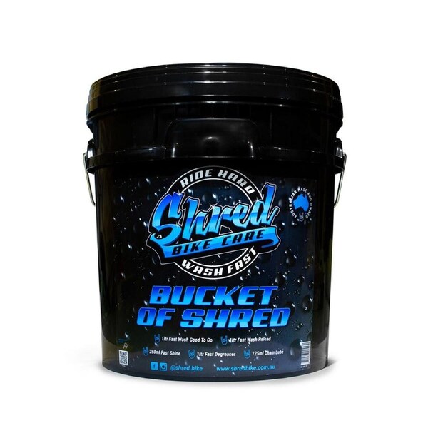Shred Original Bike/Bicycle Cleaning Care Bucket Set Wash Cleaner/Degreaser
