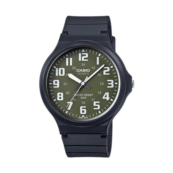 Casio General Quartz Black Resin Mens Watch MW-240-3BVDF