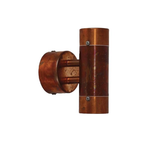 Comma Outdoor Up-Down Wall Light Copper 2lt 240v