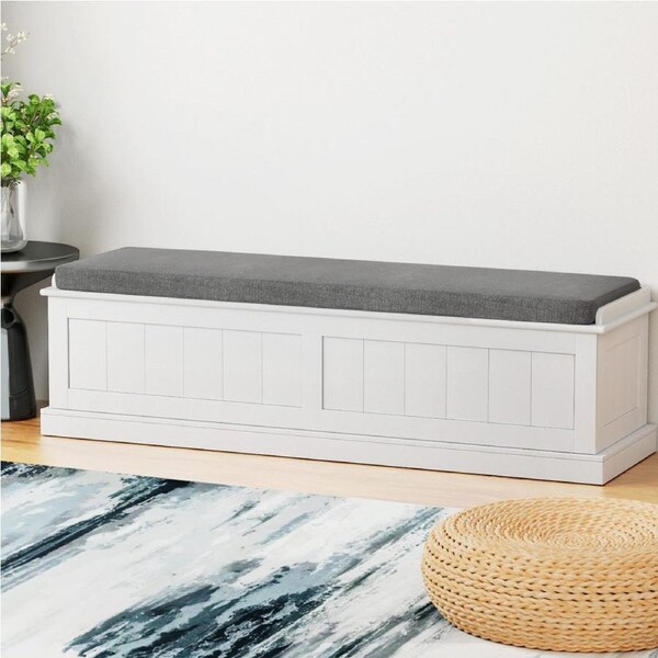 Artiss Storage Ottoman Blanket Box 140cm Fluted Grey
