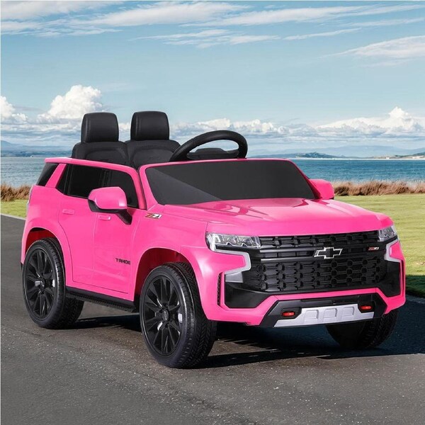 105x66cm Kids Ride On Car Licensed Chevrolet Tahoe Electric Toys Horn Remote 12V Pink