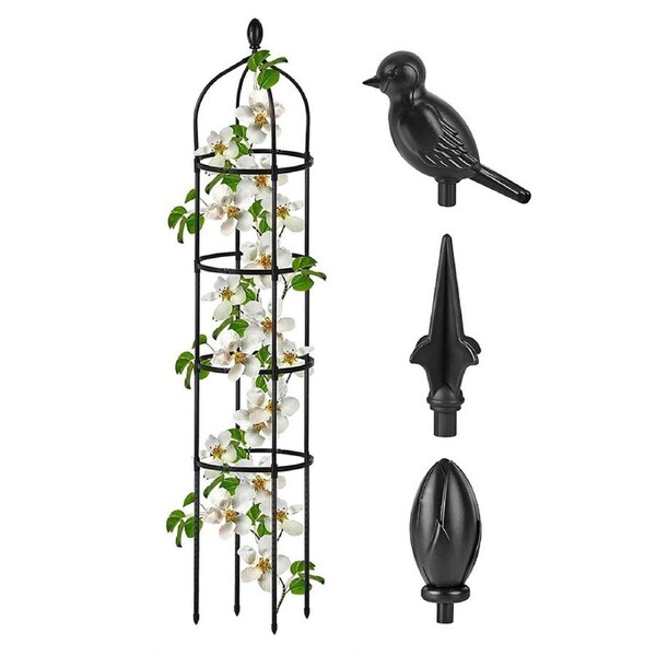 SpringUp Garden Plants Support Metal Obelisk Trellis Climbing Frame Rose Vine Stand 175CM