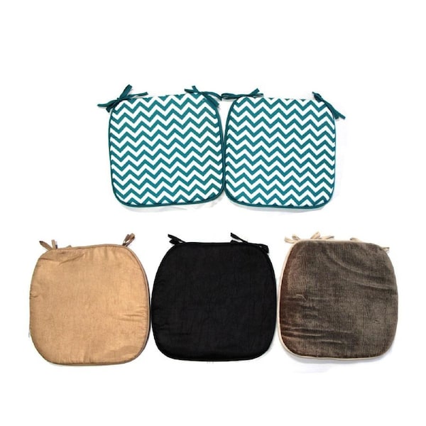 Set of 5 Assorted Design Colleen Mix Light Weight Chair Pads 38 x 38 cm
