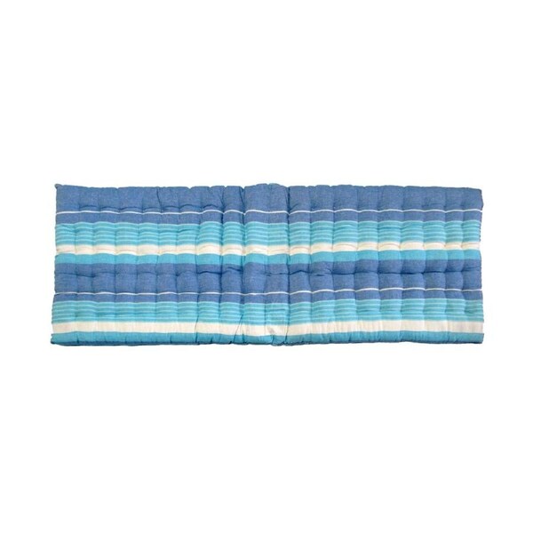 IDC Homewares Brighton Blue Cotton Stripes Long Chair Pad 40 x 110+ 5 cm