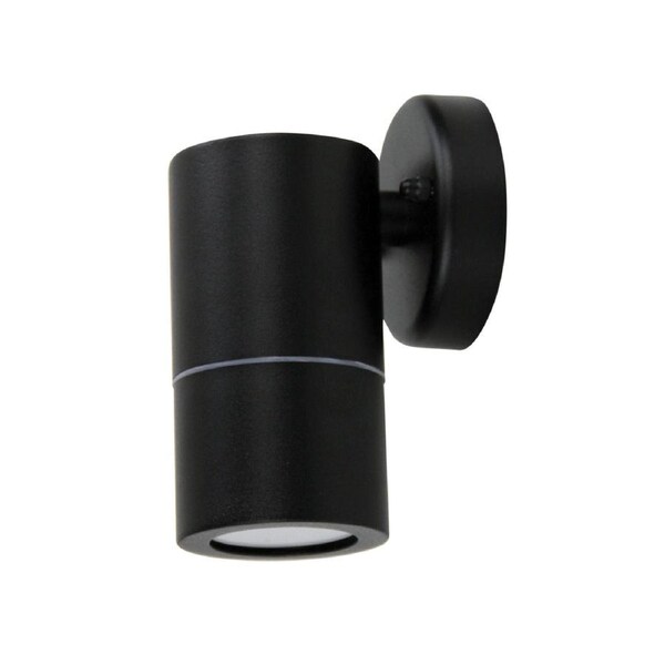 Zeta Single LED Ready Wall Light Black 1lt