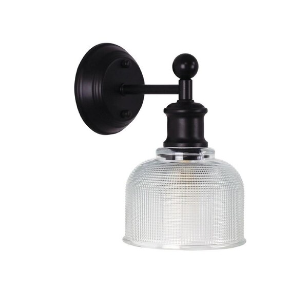 Brighton Wall Light Black/Clear