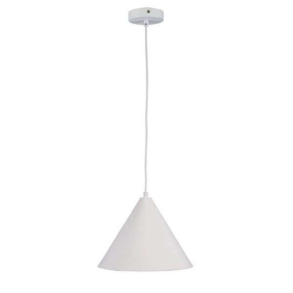 Conic Stylish Conical Pendant Light White 28cm