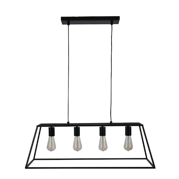 Wainscott Hamptons Style Classic Pendant Light Black 4lt
