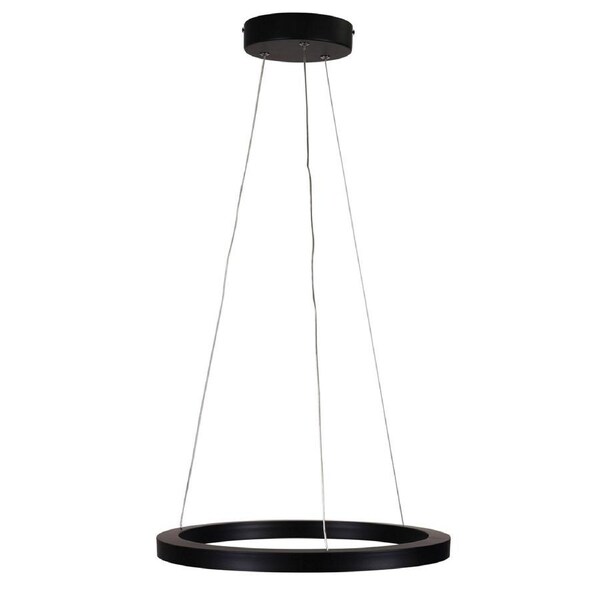 Nebula Modern Tricolour LED Halo Pendant Light Black 40cm