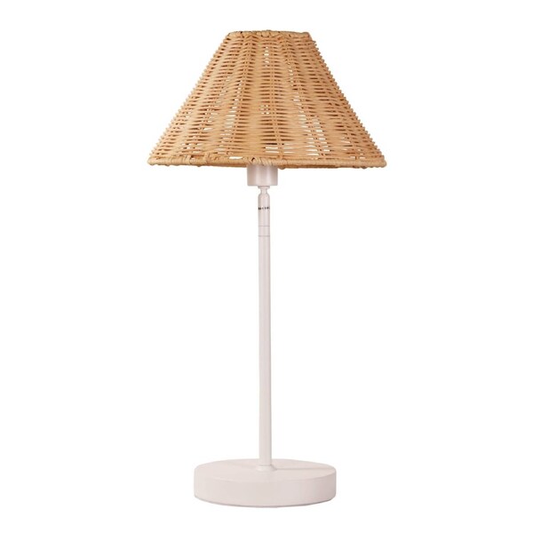 Belize Rattan Table Lamp White