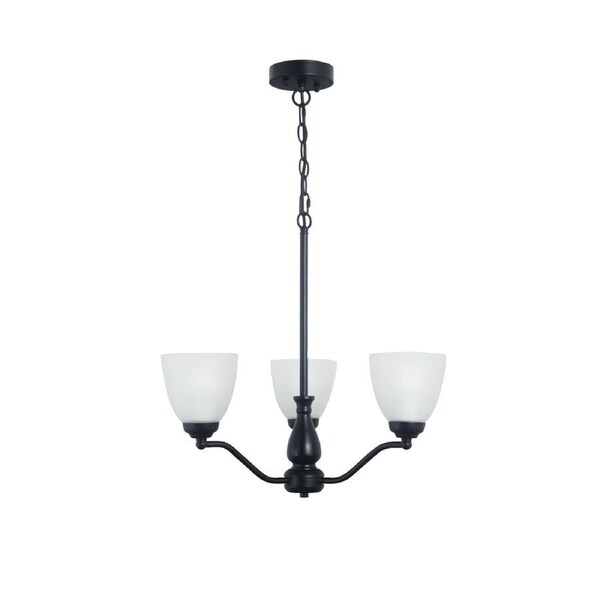 Rochester&nbsp;Traditional Glass Pendant Light Black 3lt