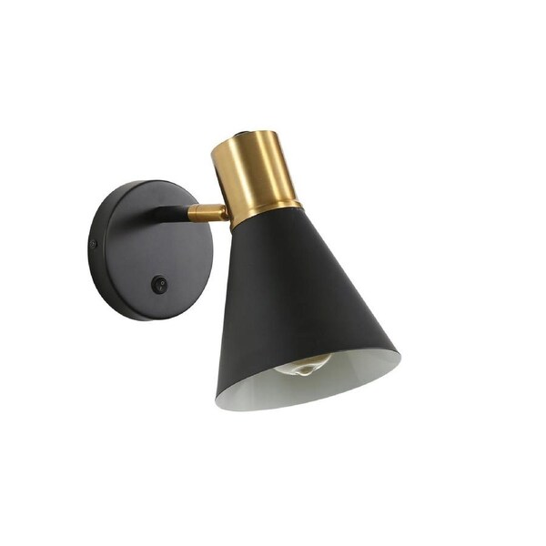 Norbert&nbsp;Wall Light With Switch Satin Brass 1lt