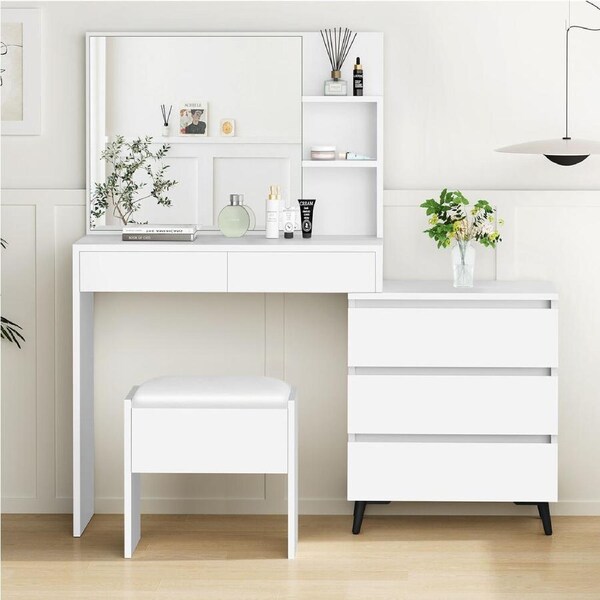 ALFORDSON 2 Piece Dressing Table & Stool Set