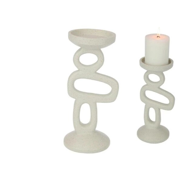 Coral Chain Abstract Pillar Holder - 24cm