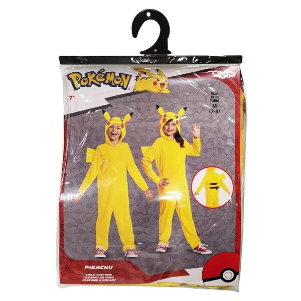 Pokemon Pikachu Costume Size 7-8