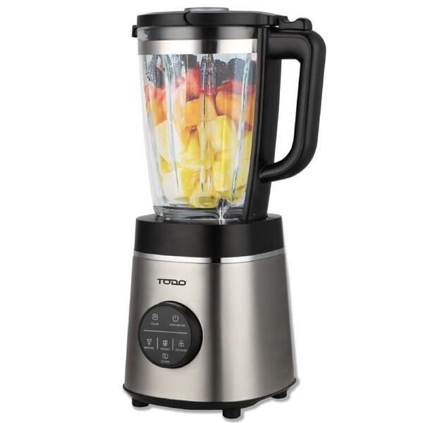 TODO 1.75L Commercial Electric Blender 1000W Glass Jar Adjustable Speed Stainless Steel Body