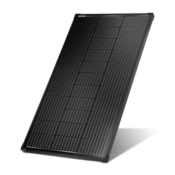 VoltX 12V 100W Fixed Solar Panel Black Frame Camping Power Battery Charging