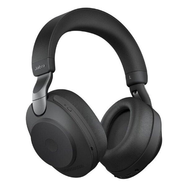 Jabra Evolve2 85 MS Stereo Black Link 380 USB-A ANC Bluetooth Headset, 10-Microphone Technology, Digital Hybrid ANC, 37 Hours Battery Life Busylight