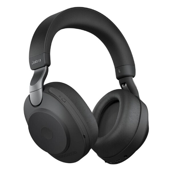 Jabra Evolve2 85 UC Stereo Black Link 380 USB-A and Charging Stand USB-A ANC Bluetooth Headset, 10-Microphone Technology, Digital Hybrid ANC