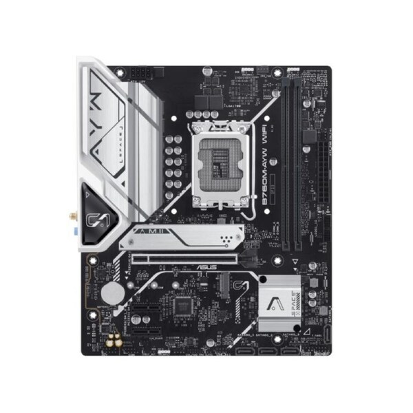 ASUS B760M-AYW WIFI LGA 1700 mATX Motherboard 96GB, 2 X DDR5 , 1 x PCIe 4.0 x16 slot, 2 x M.2 slots , 4 x SATA