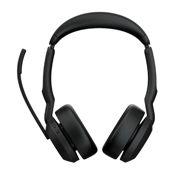 Jabra Evolve2 55, USB A, Stereo, UC, Active Noise Cancellation (ANC), Link 380 Bluetooth Adapter ,30m Wireless Range, 18 Hours Battery Life