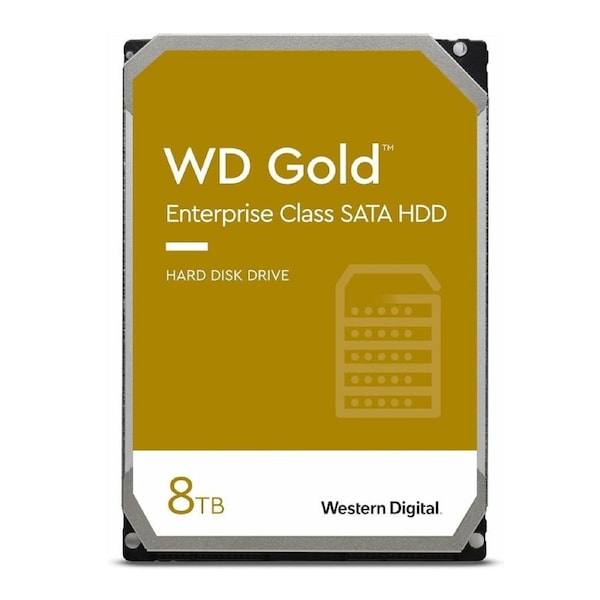 Western Digital 8TB WD 3.5' Gold Enterprise Class Internal Hard Drive - 7200 RPM Class, SATA 6 Gb/s, 256 MB Cache
