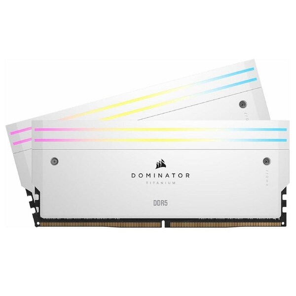 Corsair DOMINATOR TITANIUM RGB 96GB (2x48GB) DDR5 DRAM 6600MT/s CL32 Intel XMP Memory Kit Black