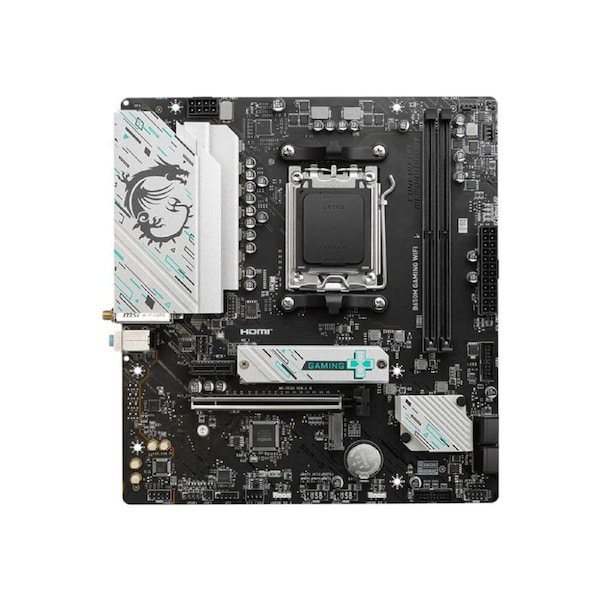 MSI B650M GAMING WIFI AMD AM5 MATX Motherboard, 4x DDR5 ~128GB, 1x PCI-E x16, 2x M.2, 4x SATA, 8x USB 3.2,