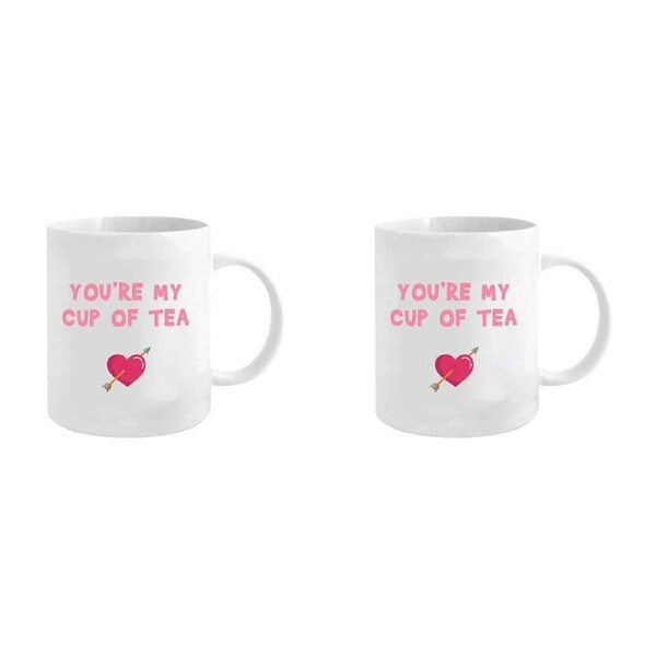 2x You're My Cup of Tea 360ml Ceramic Coffee/Tea Mug Water Drink Cup w/ Handle