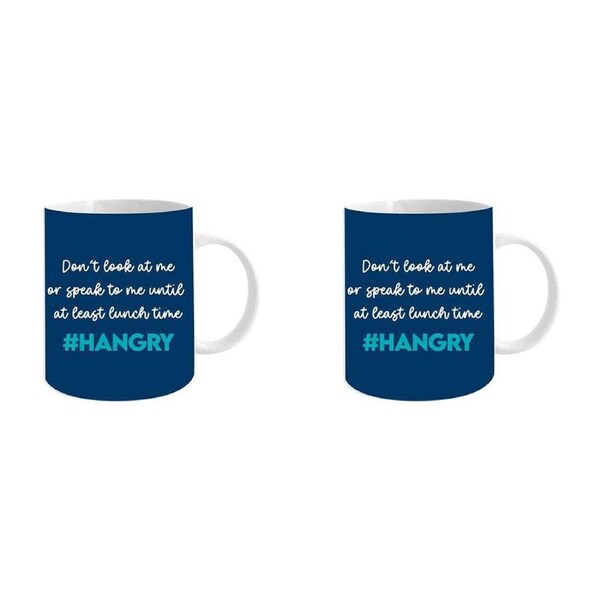 2x Don't Look at Me or Speak to Me 360ml Ceramic Coffee Mug Water Cup w/Handle
