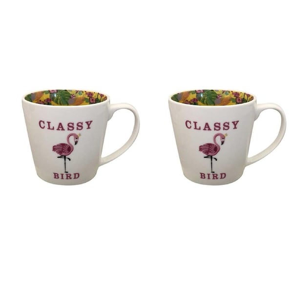 2x Classy Bird Inside Out 410ml Ceramic Coffee/Tea Mug Drink Water Cup w/ Handle