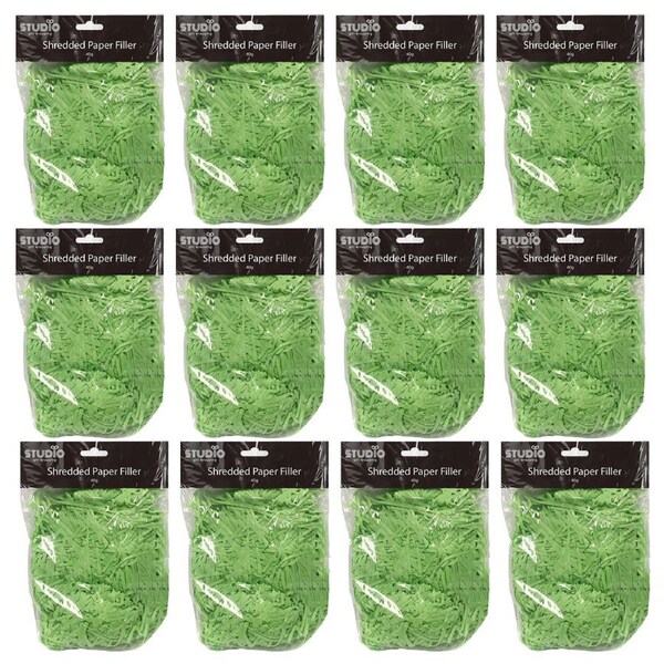 12x Studio Gift Wrapping 40G Filler/Shredded Paper Green Present Decor