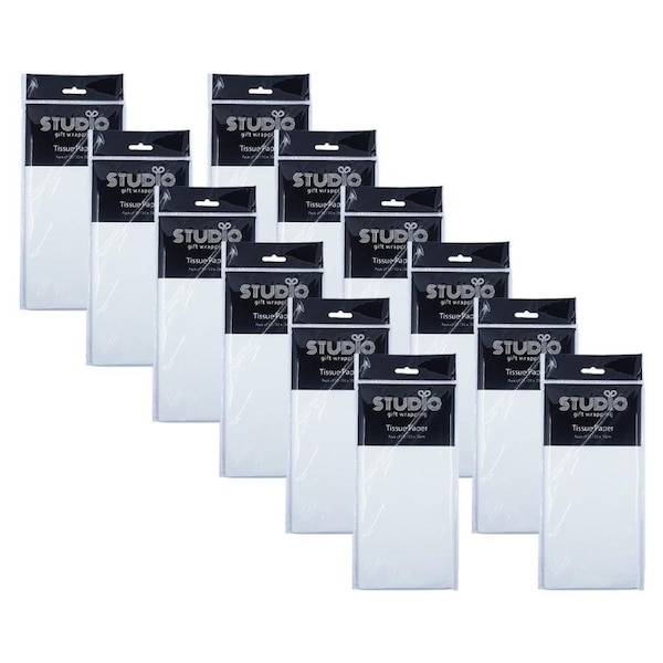 120pc Studio Gift Wrapping Tissue Paper 50x70cm White Present Decor