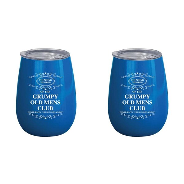 2x Grumpy Old Mens Club 360ml S/S Vacuum Insulated Drink Tumbler Double Walled
