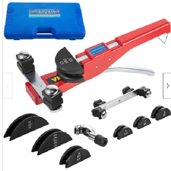 Ratcheting Pipe Tube Bender 1/4"-7/8" 90° Bending 7 Dies With Pipe Cutter