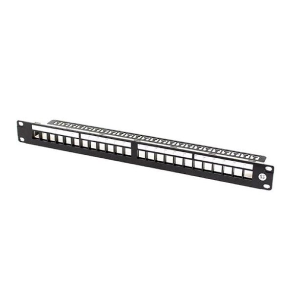 Serveredge 24Port Unloaded Shielded Cat5E Cat6 Cat6A Patch Panel Frame