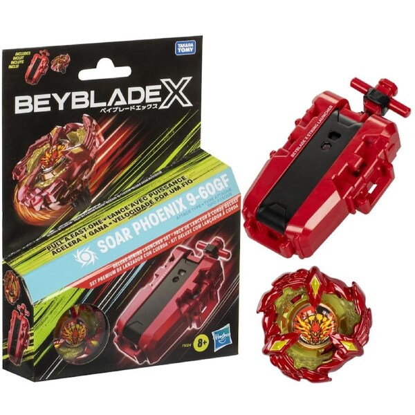 Beyblade X Soar Phoenix 9-60GF Deluxe String Launcher Set