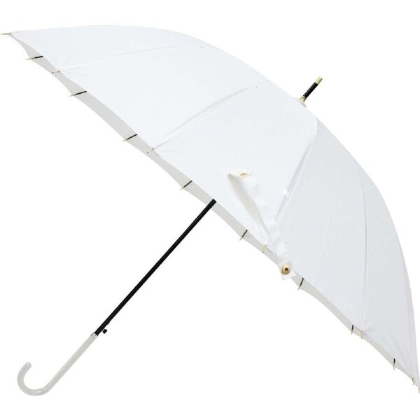 LVD 120cm Womens Folding Umbrella Sun/Rain Shade Heat Protection Slim Ivory