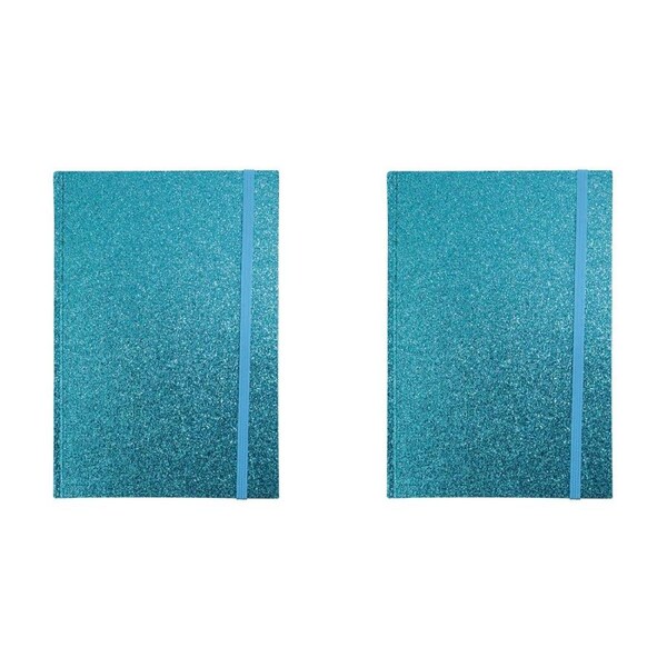 2x LVD 21cm Notebook A5 Journal/Diary Writing Stationery 80 Pages Glitter Sky