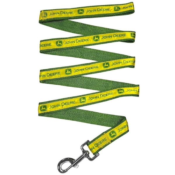 John Deere Pet Accessories Heavy-Duty Spring Hook Satin Dog Leash - Large