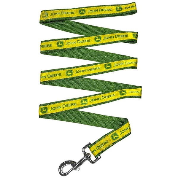 John Deere Pet Accessories Heavy-Duty Spring Hook Satin Dog Leash - Medium